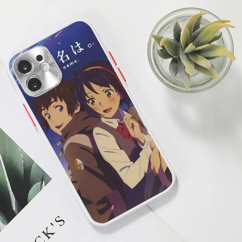 

Anime your name Phone Case Clear matte transparent For white iPhone 7 8 x xs xr 11 12 pro plus max mini Funda