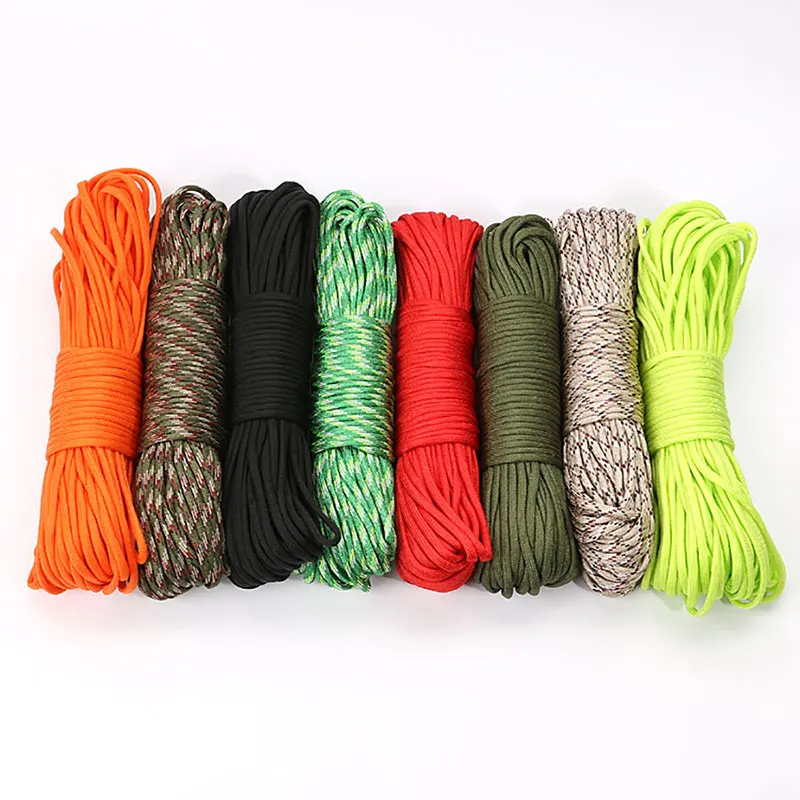

5 Meters 4mm 7 Stand Cores Parachute Cord Lanyard Outdoor Camping Rope Climbing Hiking Survival Equipment Tent Accessories