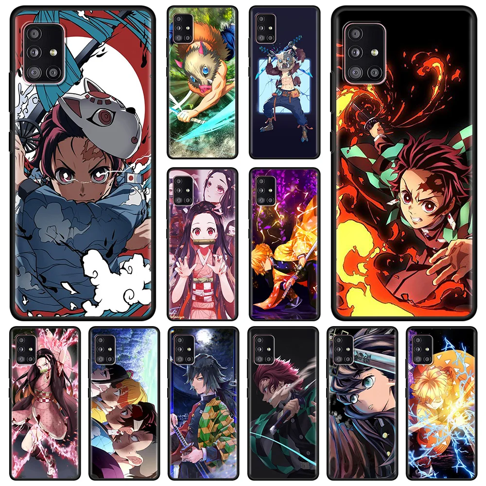 

Case For Samsung Galaxy A22 A51 A12 A21s A71 A31 A52 A02s A11 A72 A41 A42 A01 A21 Soft Caso Anime Demon Slayer