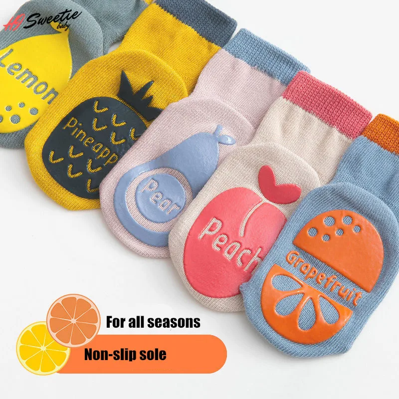 Calcetines antideslizantes con dibujos animados para beb&eacute; reci&eacute;n nacido, medias para ni&ntilde;os de 9 a 16cm de longitud del pie de 0 a 5 a&ntilde;os, calcetines de suelo para ni&ntilde;os y ni&ntilde;as-2