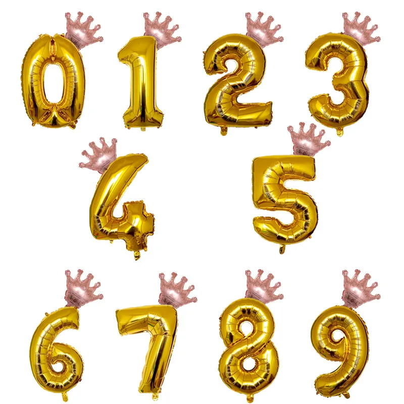 2 шт./лот 32 дюйма фольга с цифрами воздушные шары для детей день рождения