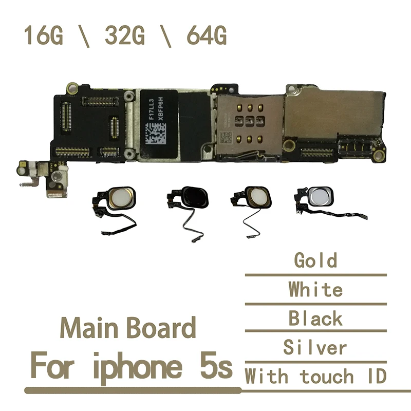 Полная разблокированная материнская плата для iphone 5S 100% оригинал с сенсорным