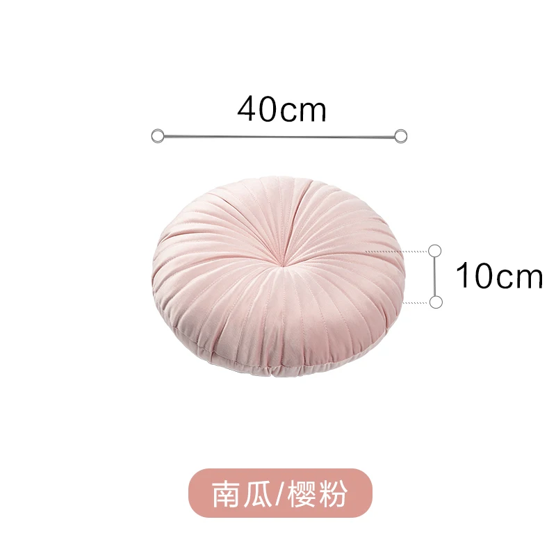 

Europe Room Round Shape Cushion Plush Lumbar Pillow Pumpkin Size 40x40cm K11