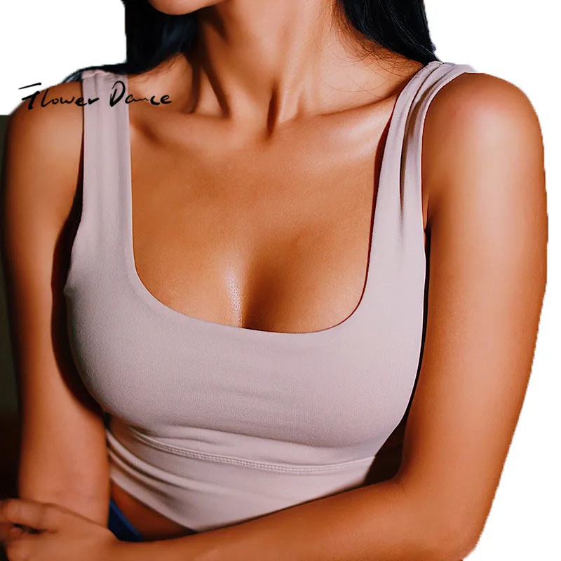 FlowerDance бюстгальтер для йоги спортивный укороченный топ женский Femme пуш ап