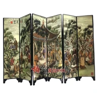 folding and double faced chinese movable screen painting decorative picture