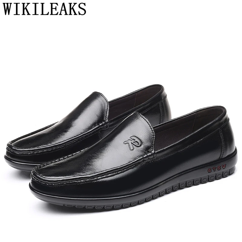 

Loafers Leather Shoes Men Black Driving Shoes Designer Shoes Fashion Zapatillas Hombre Casual Sepatu Slip On Pria Heren Schoenen