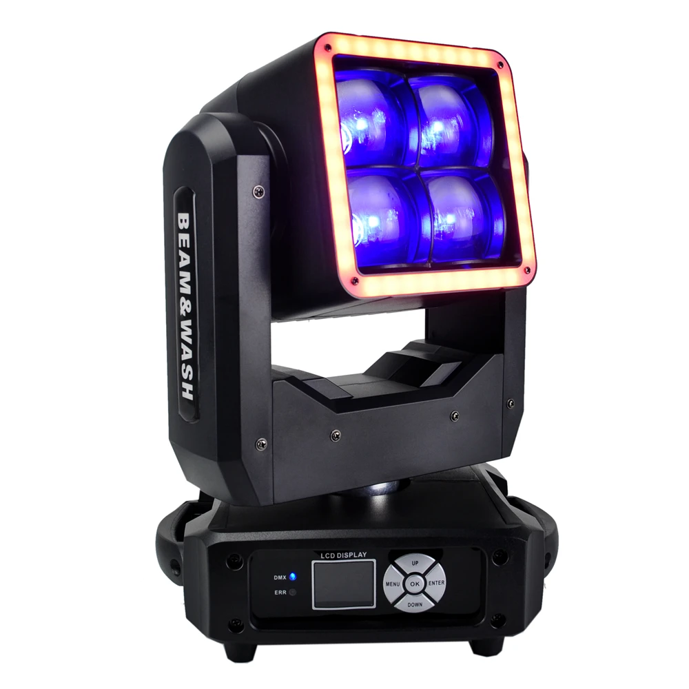 Новинка 4x40 Вт Светодиодная Подвижная головка Zoom RGBW 4 в 1 цвет с цветным ремнем RGB 3
