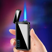gas and electricity dual use charging double arc windproof gas filled lighter personality creativity zapalniczka plazmowa gifts