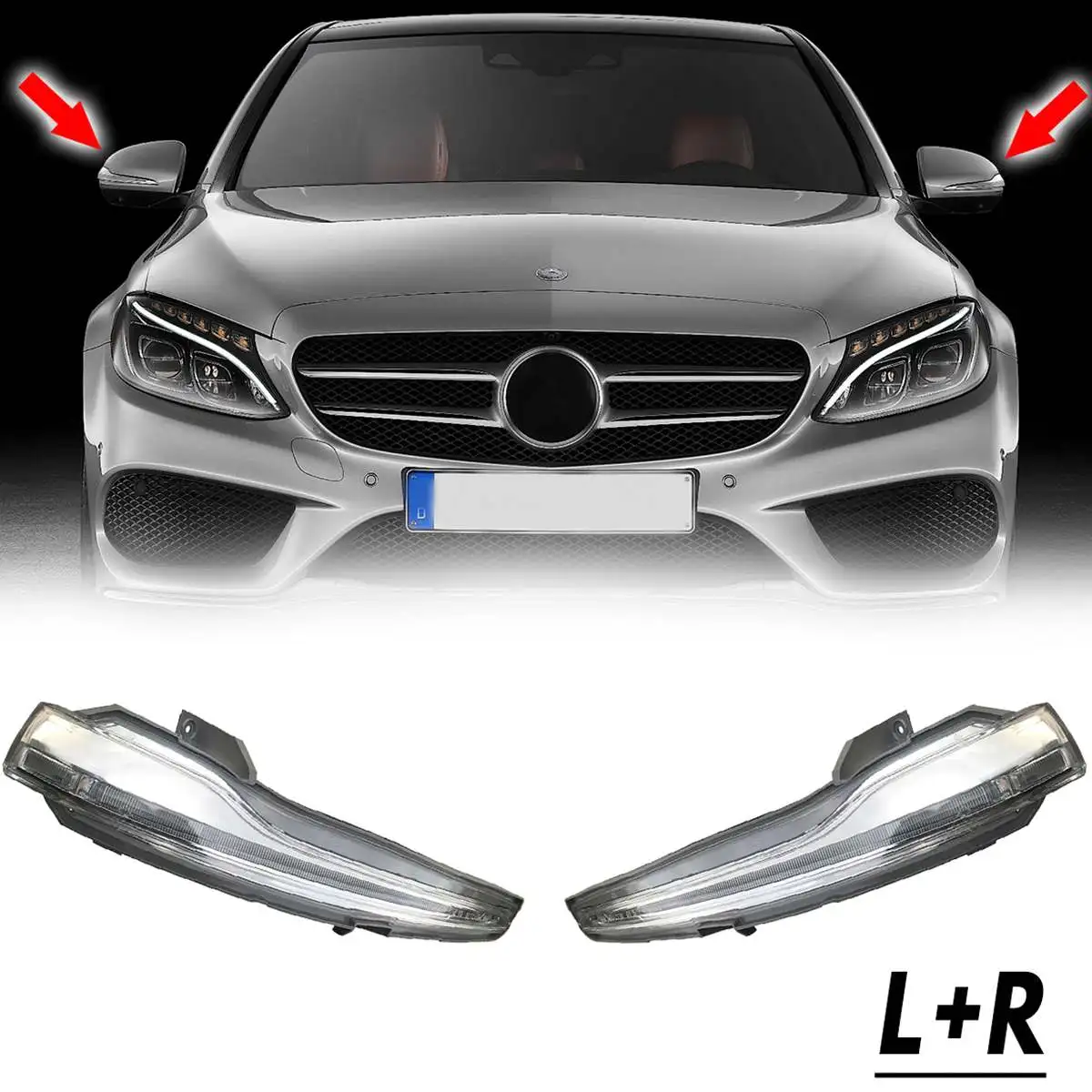 Пара автомобилей светодиодный зеркало заднего вида свет для Mercedes-Benz CLASS W205 W222 W213 X205 указатель поворота крыло Лен индикаторная лампа