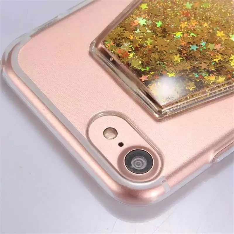 Блестящий жидкий зыбучий стеклянный прозрачный чехол из ТПУ с рамкой для iPhone 11 Pro