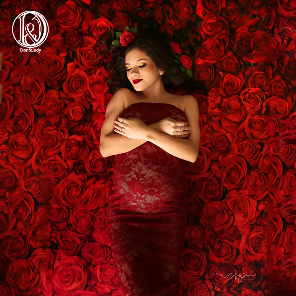 

Don&Judy Summer Pregnant Lace Dress Women Long Maxi Lace Gown Photography Prop Fancy Maternity Dresses Shooting Photo 2020