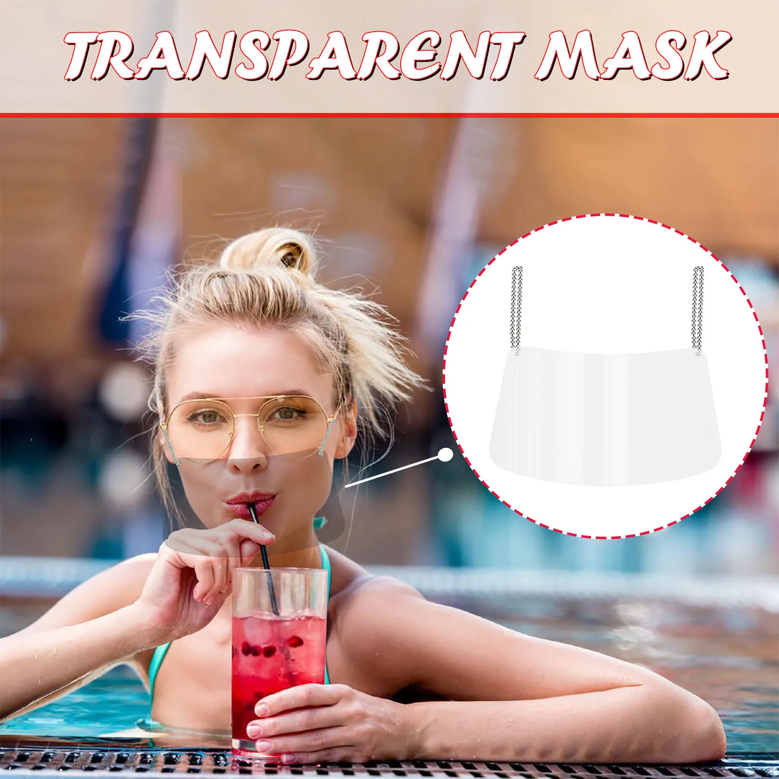 Прозрачная ультра прозрачный экран прозрачная маска прикреплен к любому дышащая