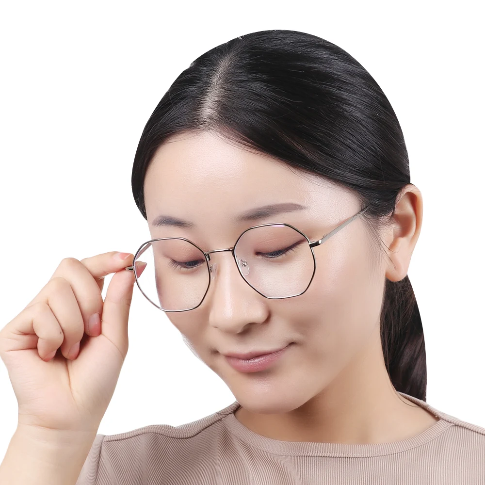 

Men Vintage Anti Blue light Clear Glasses Metal Frame Round Vision Care Classic Eyewear Women Lens Myopia Optical Mirror Eyewear