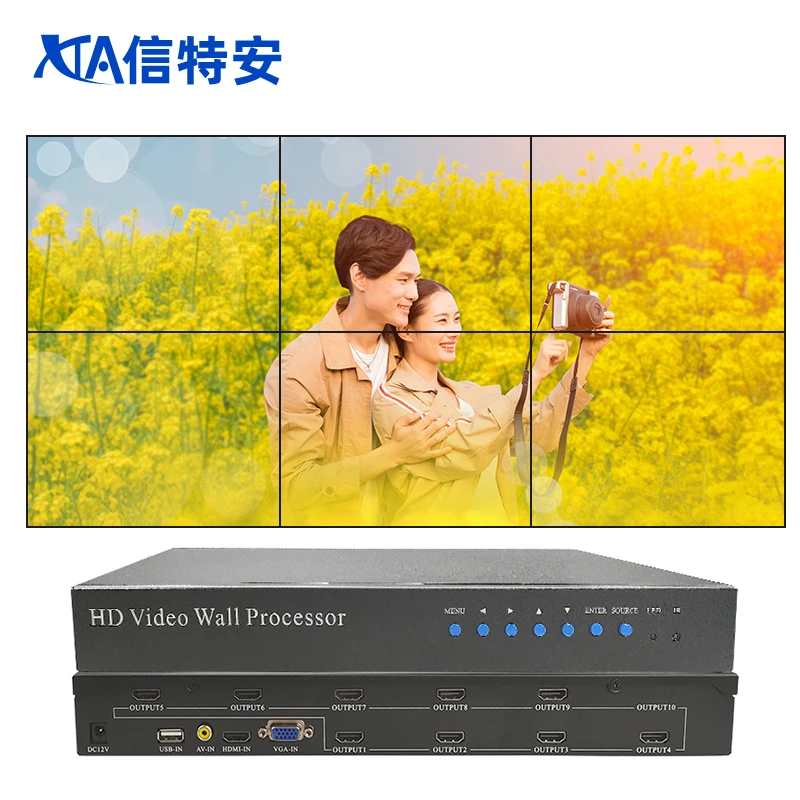 3 × 2 1920*1080P @ 60 Гц видеонастенный Процессор HDMI ×2LCD устройство для сращивания