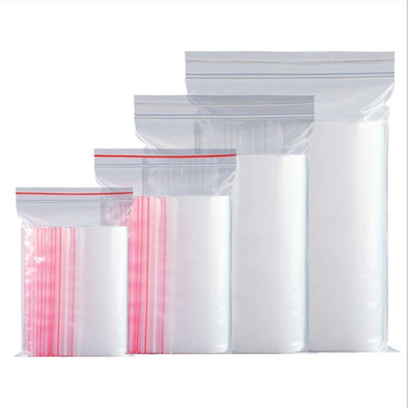 

100pcsPE ziplock bag transparent thickened small bone bag plastic sealed bag waterproof sealed bag zipper bag J6A5236