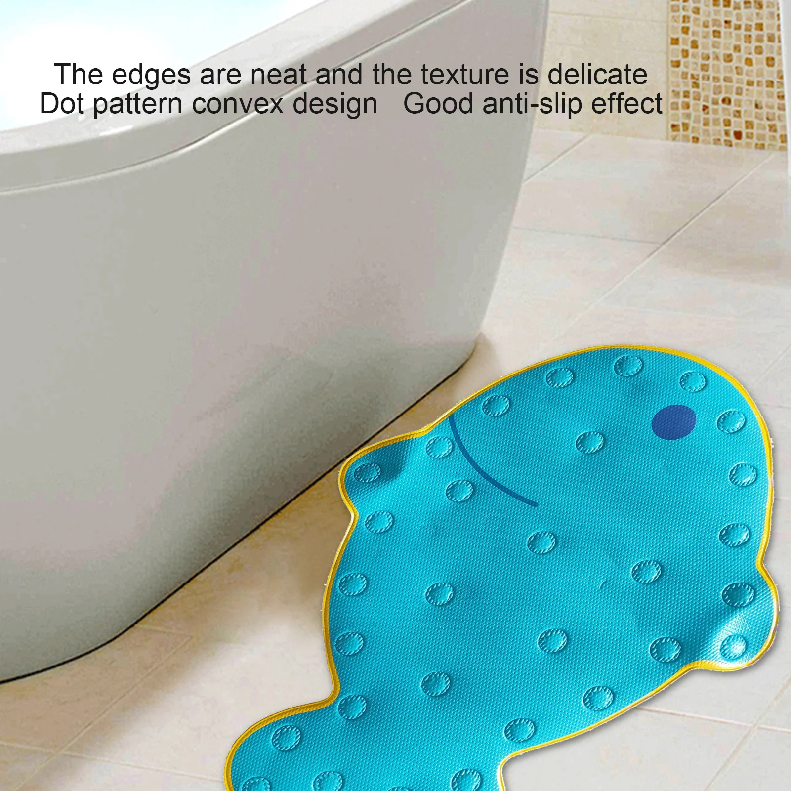 Alfombrilla de ba&ntilde;o antideslizante para beb&eacute;, alfombrilla para ba&ntilde;era y ducha con ventosas, W50-3