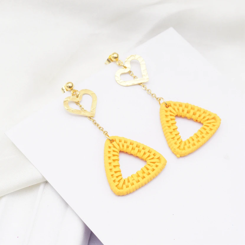 Треугольное подвесное сердечко серьги ювелирные изделия для женщин brincos aretes de mujer