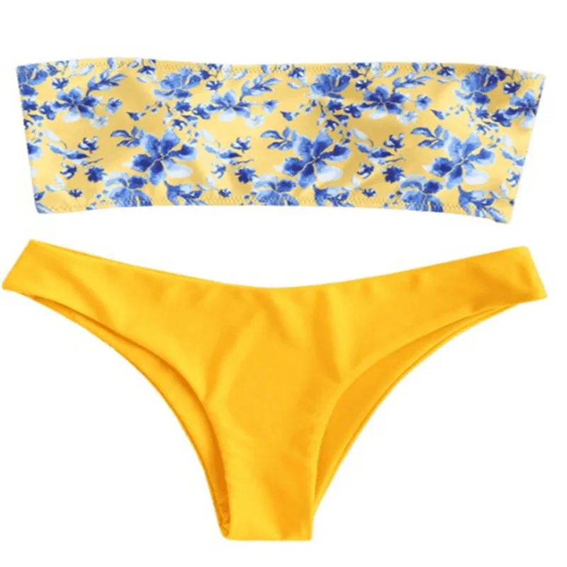 Купальник многослойный на плоской подошве купальник с принтом орхидеи и кактуса