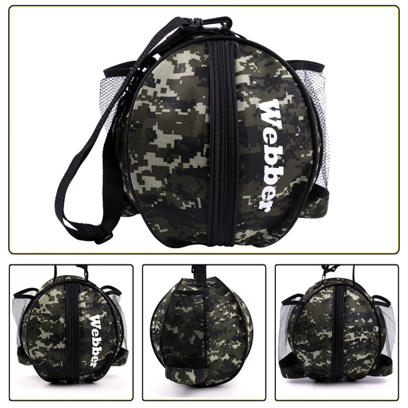 Universal Sports Bag Basketball Football Volleyball Backpack Handbag Round Shape Adjustable Shoulder Strap Knapsacks Storage | Спорт и