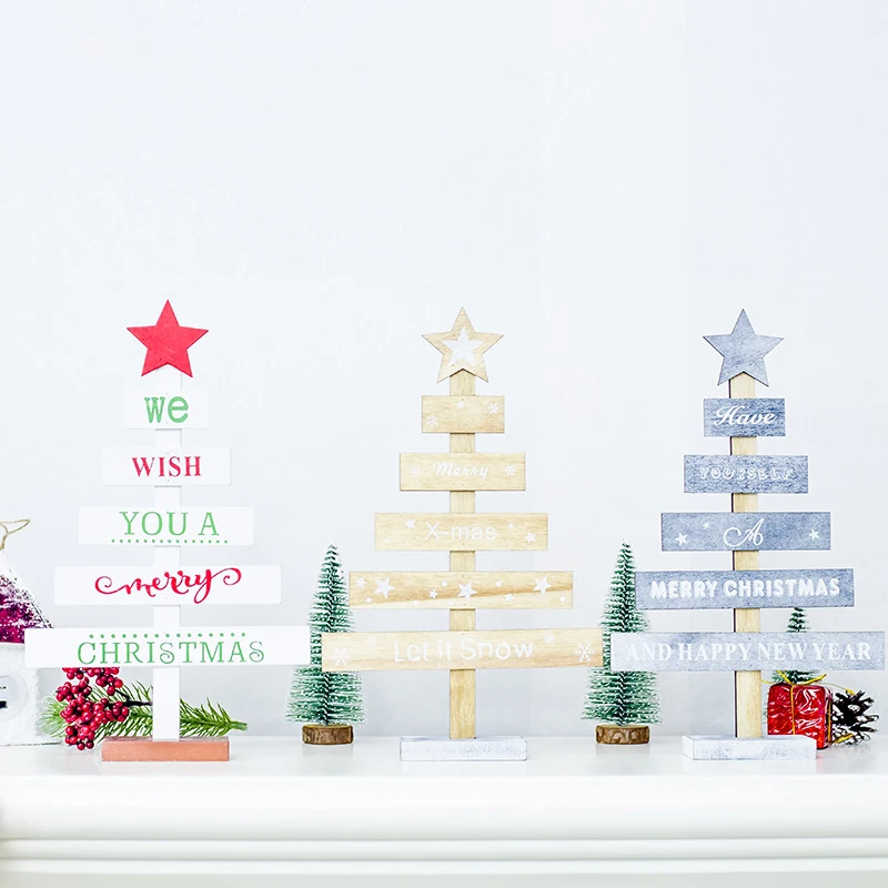 Новое креативное деревянное украшение на рождественскую елку для домашнего