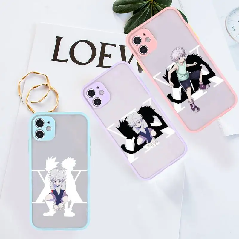 

Hunter x Hunter anime JAPAN Phone Case For iPhone 12 11 Mini Pro XR XS Max 7 8 Plus X Matte transparent Purple Back Cover