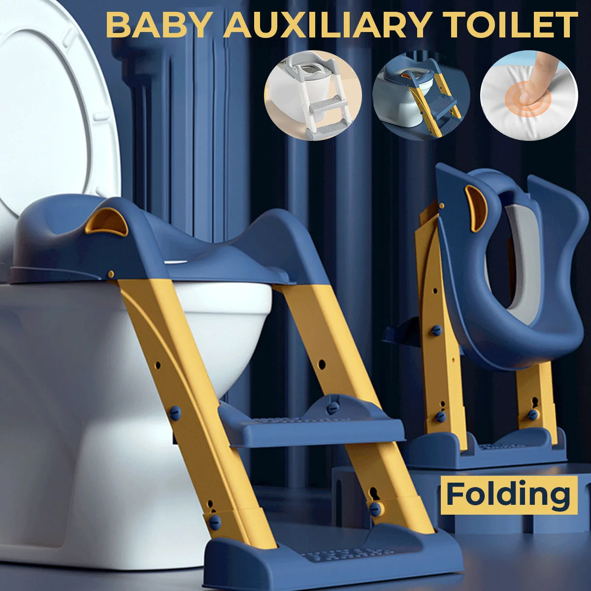 

Portable Baby Kids Training Toilet Potty Trainer Seat Chair Toddler Ladder Step Up Stool Urinal Potty Training Seat Children