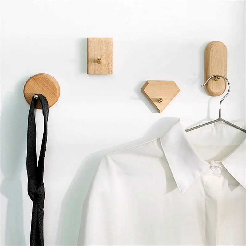 Деревянные декоративные крючки настенный крючок для пальто декоративный