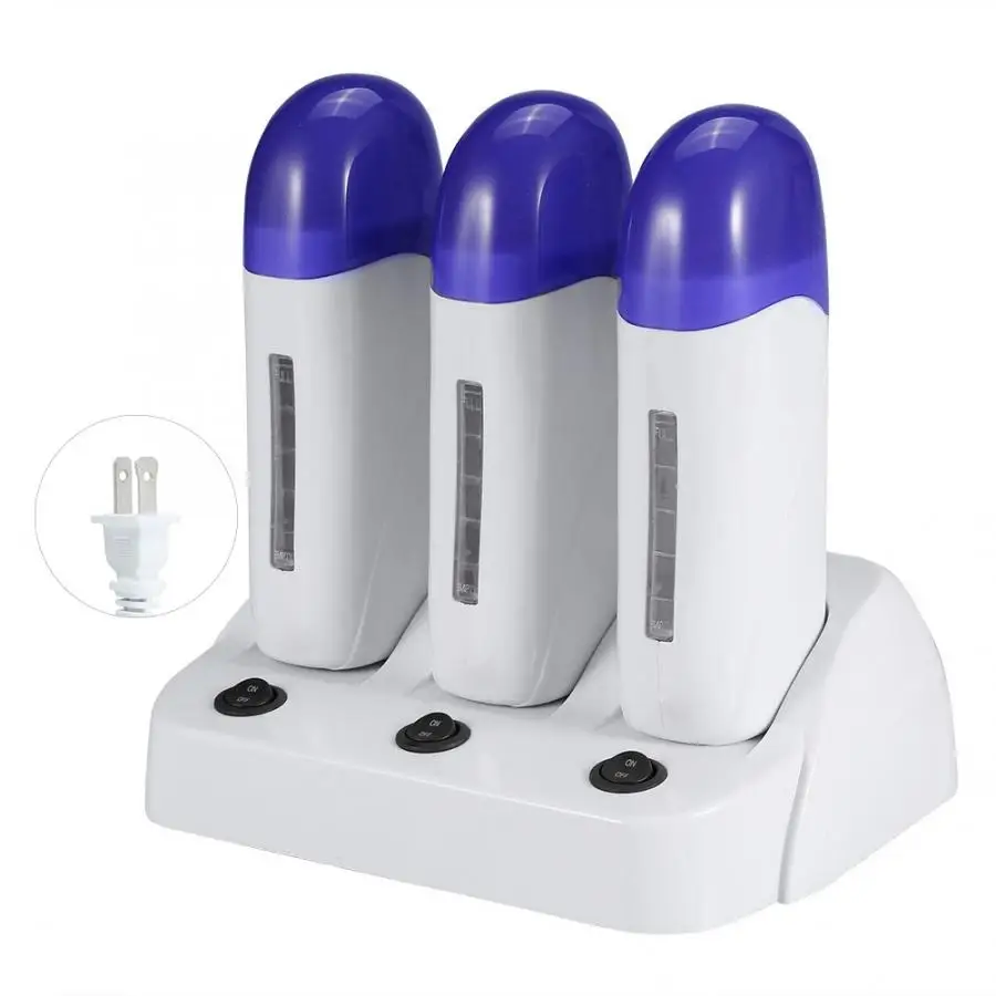 Triple US Plug Воск 3 типа картридж воск для депиляции роликовый нагреватель восковой Депиляции Тела машина для удаления волос воск для депиляции - Цвет: Triple US Plug
