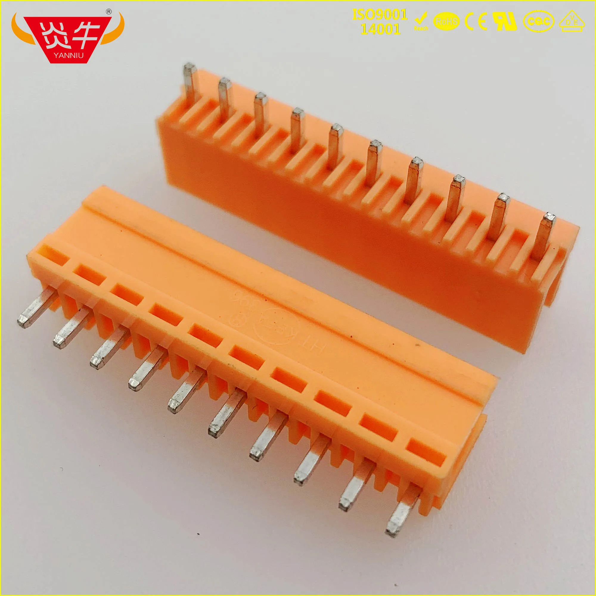 HT396V 3,96 2P~ 12P разъем печатной платы штепсельный Блок 15EDGVC 3,96 мм 2PIN~ 12PIN оранжевый проводной терминал Феникс контакт KEFA