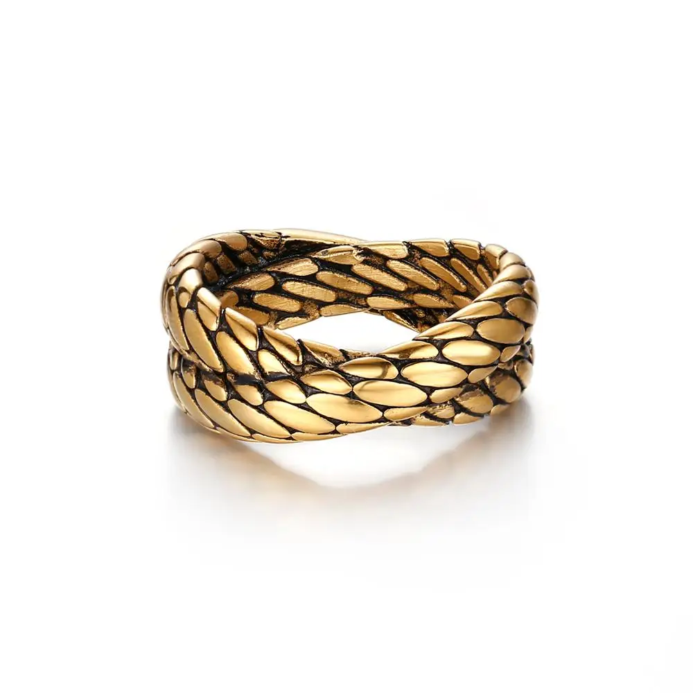 Кольцо Будды с двойной цепью серия Ben ювелирные изделия золотые кольцо из