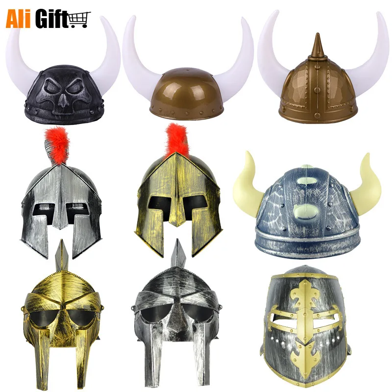 Шапка шар для Хэллоуина шляпа из рога шляпы пиратов викингов самурая шлемы