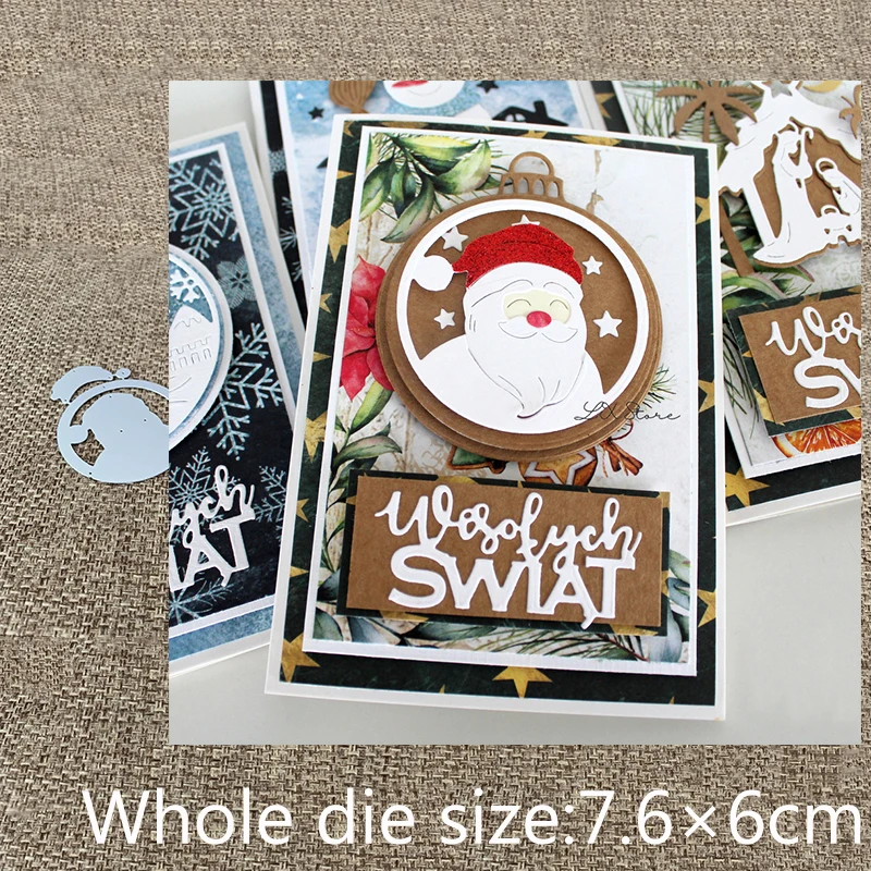 

Высечки XLDesign для резки металла, штампы Санта-Клаус, кольцо, рамка, украшение, альбом, бумажные карты, ремесло, тиснение, высечки