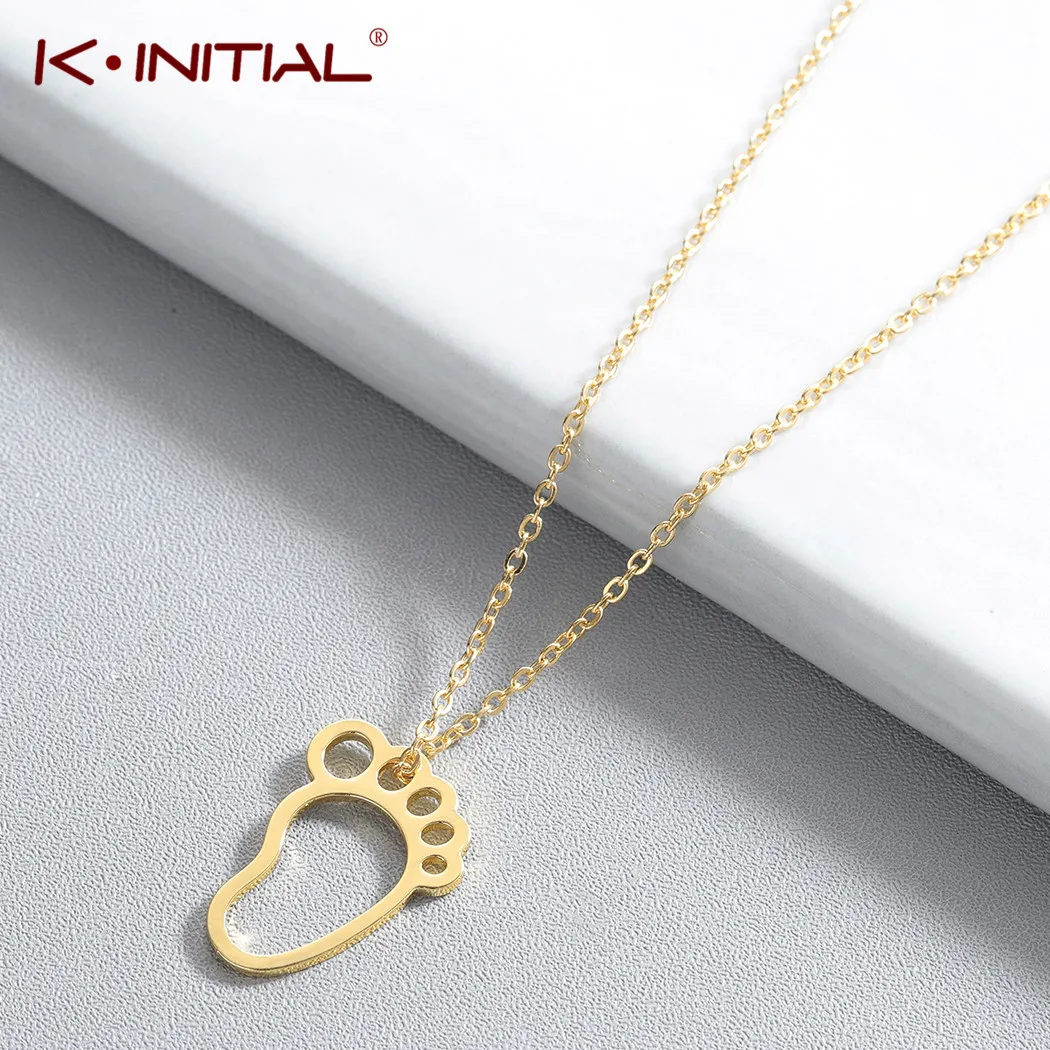 Ожерелье Kinitial с подвеской в форме ног ювелирное изделие цепочкой ожерелье
