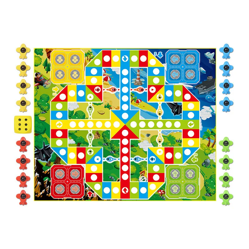 

Parent-Child Game Baby Games Floor Mat Three-Dimensional Aeroplane Chess Crawling Mat Game Mat Desktop Large Flying Chess