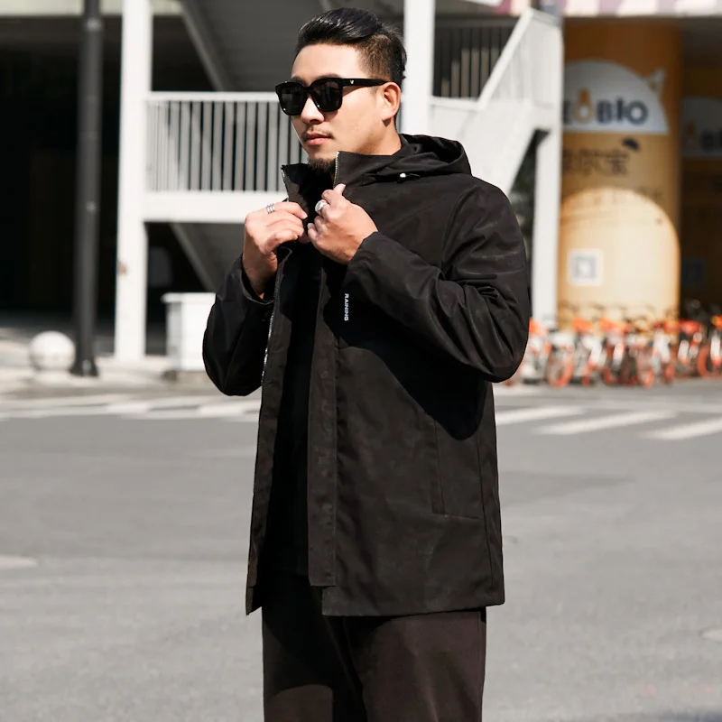 

Hot plus size high quality Selling Camouflage Spring Autumn New Men Casual Sunscreen Student Windbreaker Hooded Jacket