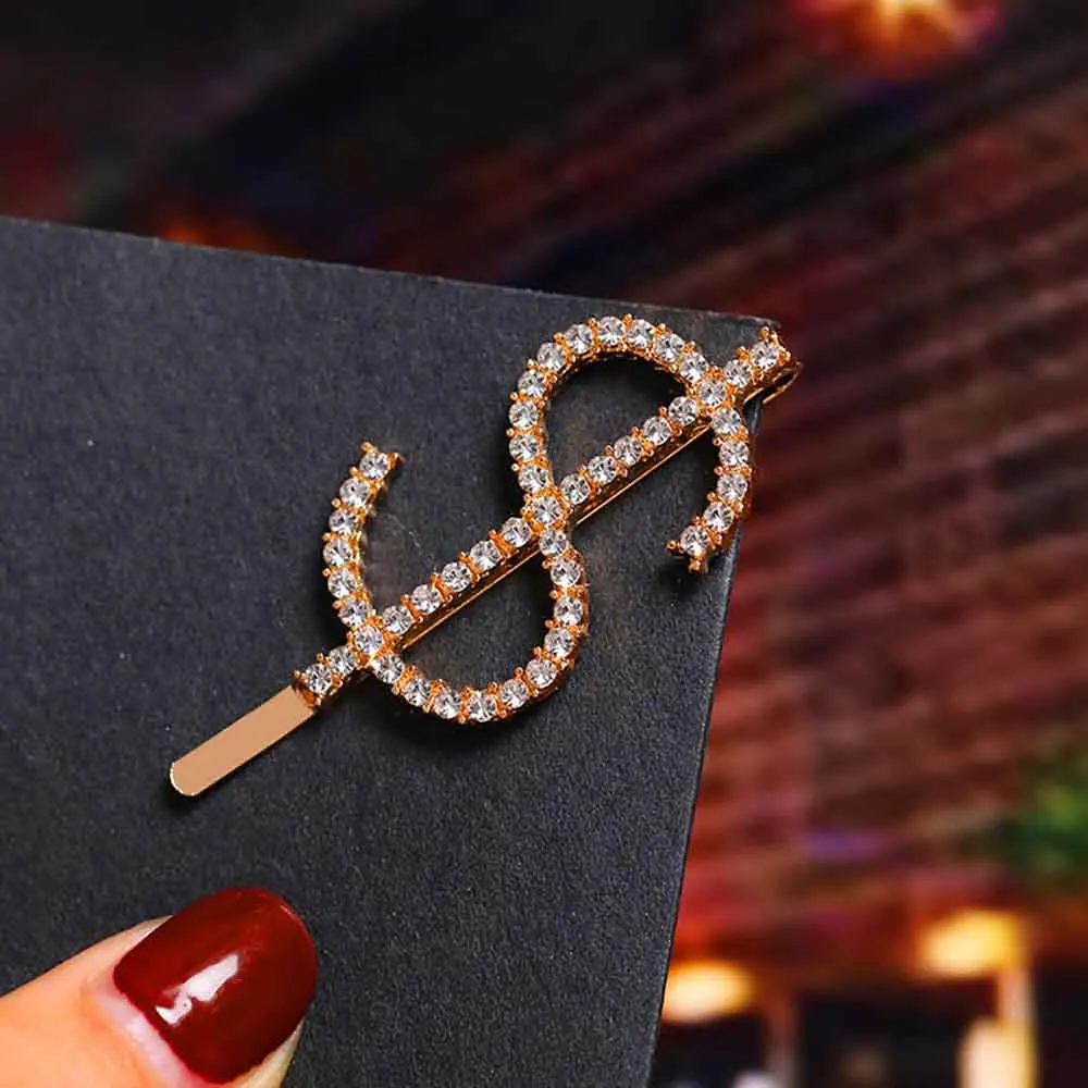 НОВЫЕ шпильки для волос с кристаллами Стразы заколки надписями женский