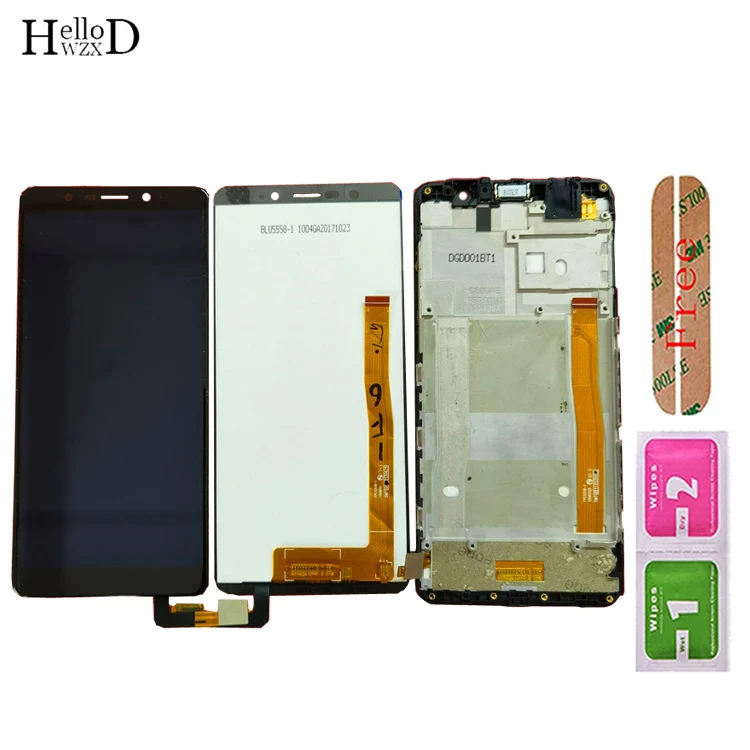 100 test mobile phone for wiko view lite lcd display with touch screen digitizer panel front glass sensor lcds frame tools free global shipping