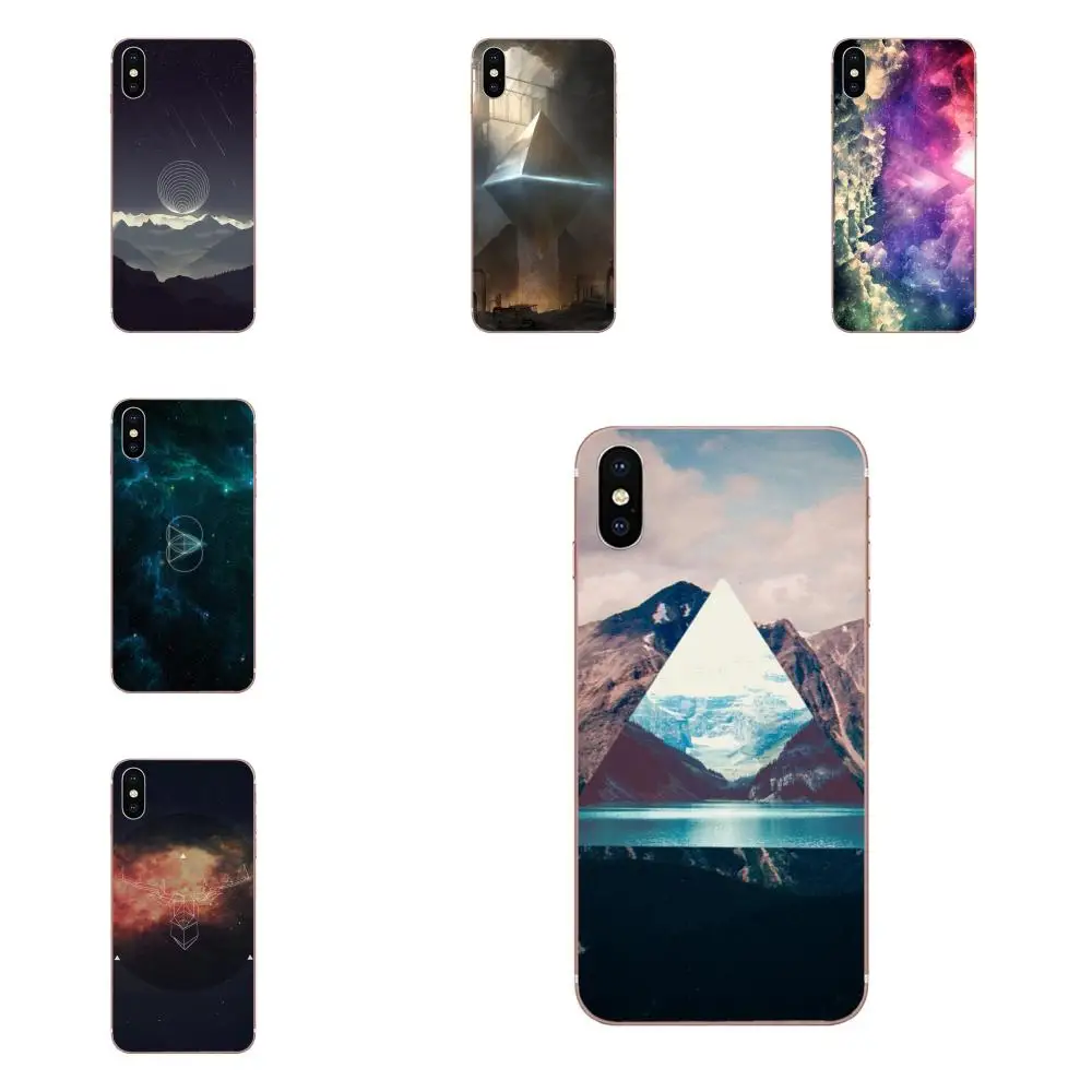 Мягкий чехол для телефона из ТПУ с треугольным бриллиантом Apple iPhone 4 4S 5 5C 5S SE 6 6S 7 8