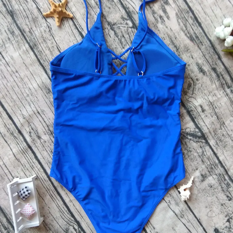 BXXNXX Новый 2020 синий сексуальный крест Цельный купальник для женщин посмотрите на