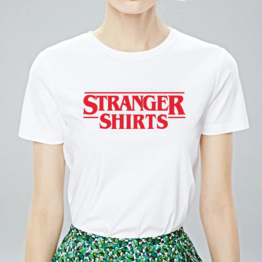 Футболка с монограммой Stranger Things Fun летняя модная футболка принтом Goth оверсайз