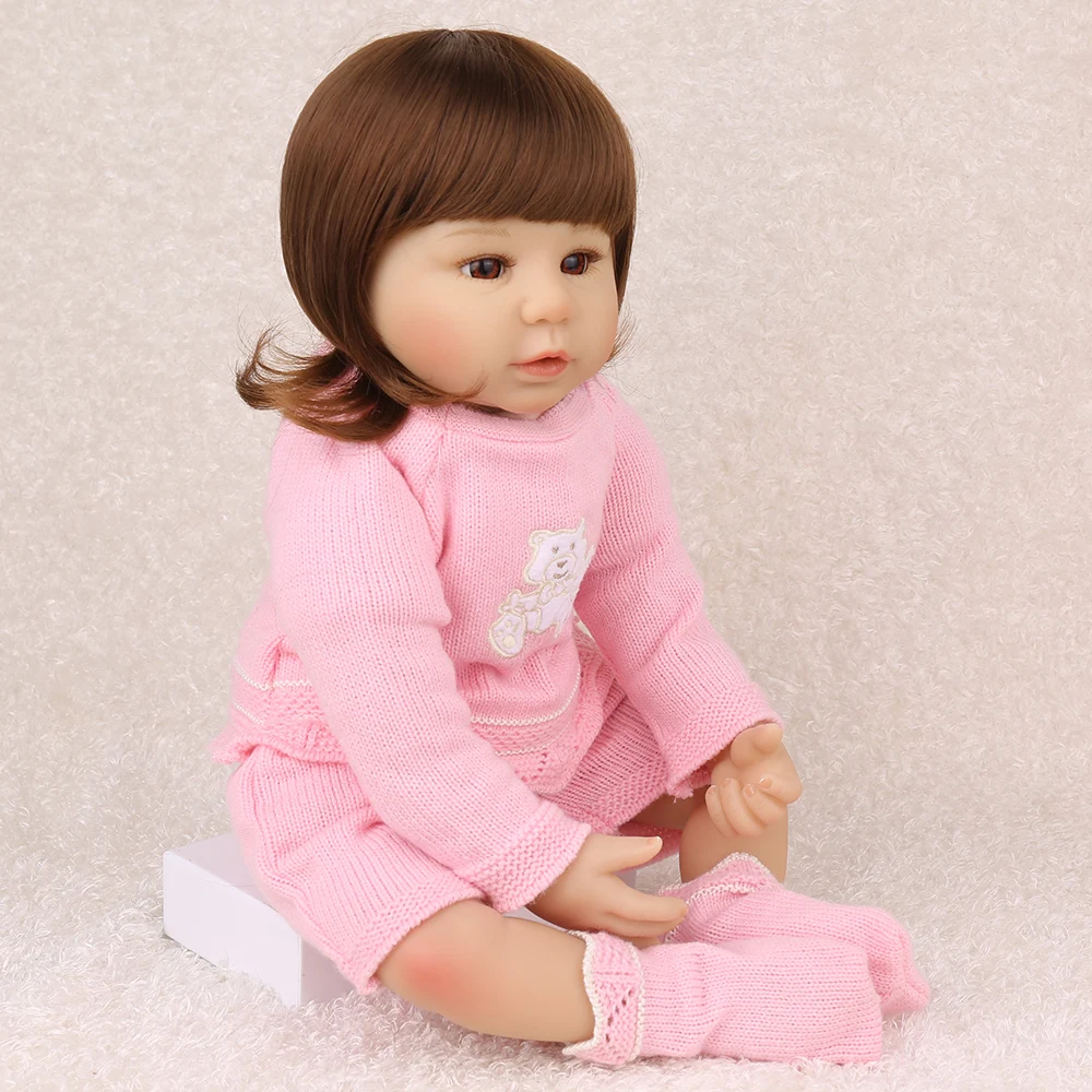 

Boneca Reborn 22 inch Soft cloth body Dolls 55cm Baby Infant Educational Beautiful Bath Toys Newborn Lifelike Bebe