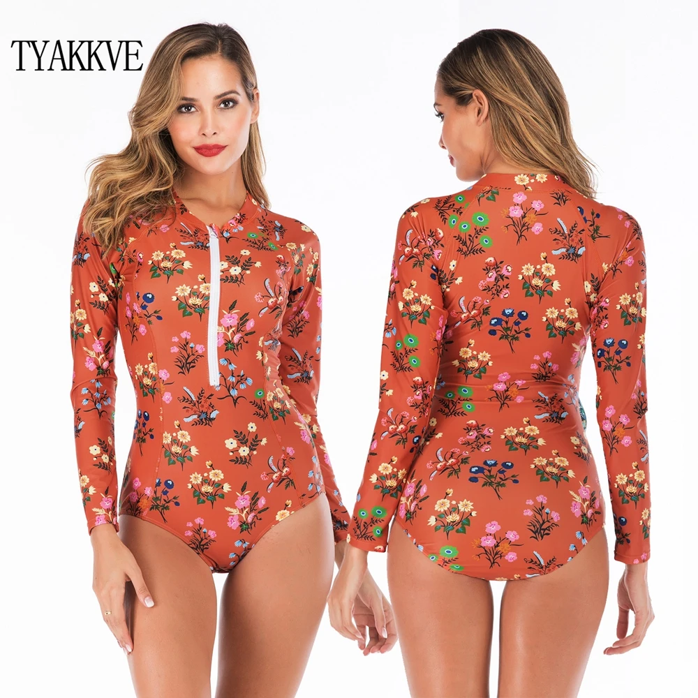 TYAKKVE,, Рашгард, длинный рукав, купальник, цельный, для серфинга, одежда для плавания, женский спортивный костюм, купальные костюмы размера плюс, монокини, S-XXL