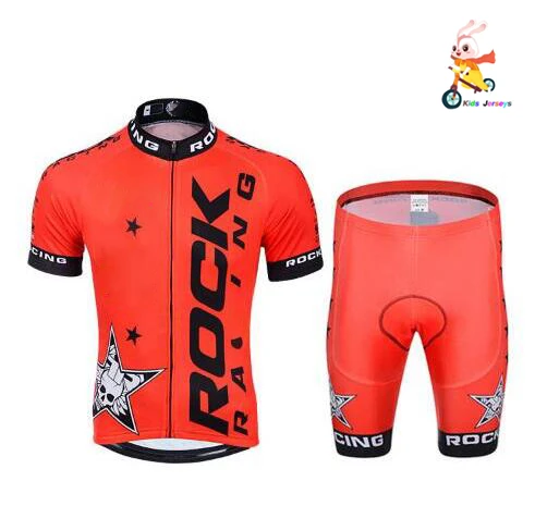 Ralvpha Детский комплект для велоспорта 2020 Pro Team Rock Cycle Джерси Mtb с коротким рукавом
