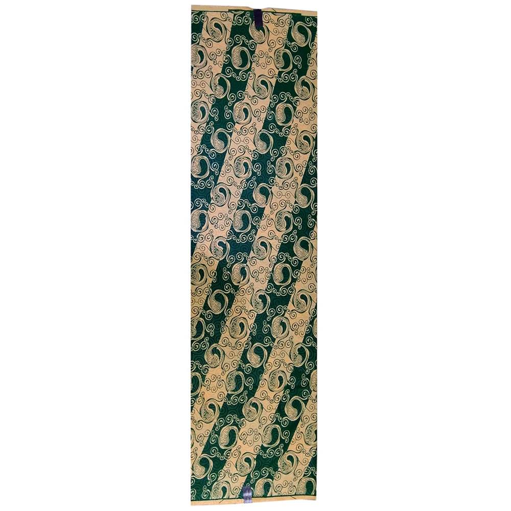 6 ярдов \ Лот африканская ткань зеленый цветочный принт в полоску восковая для