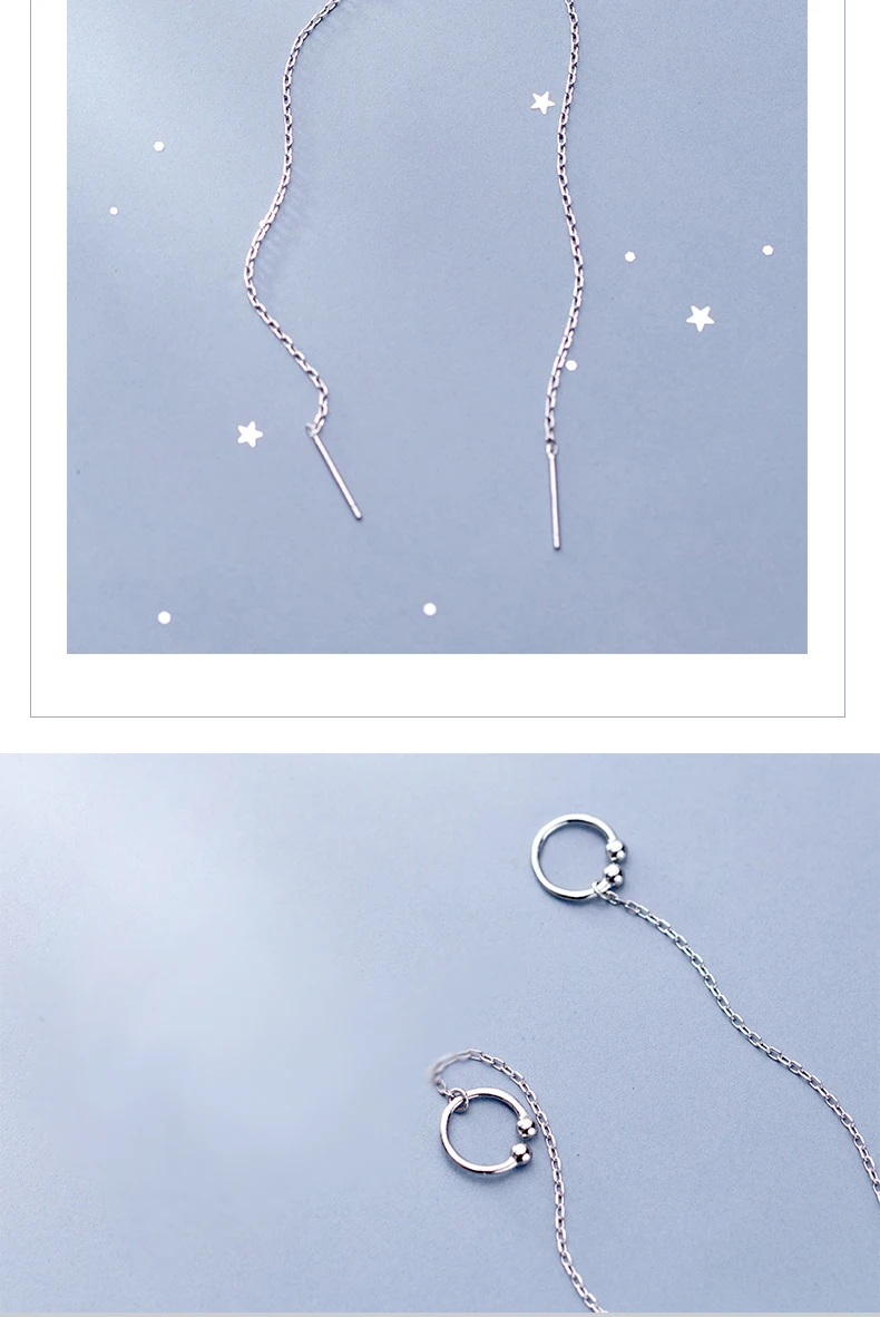 Серьги с кисточками Trusta, 925 пробы, серебряная свисающая связанная цепочка, серьги на клипсах, милые серьги для девушек, Женские Ювелирные изделия DS1563