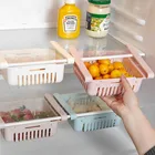 Регулируемая растягивающаяся корзина для органайзер для холодильника, выдвижные ящики для холодильника, подставка для хранения