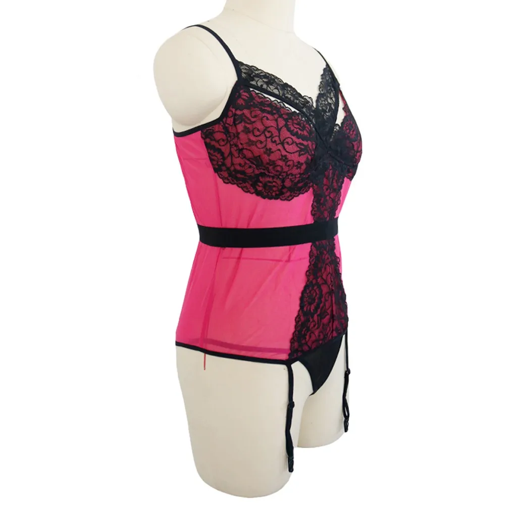 Сексуальное нижнее белье женский кружевной корсет большого размера эротическое