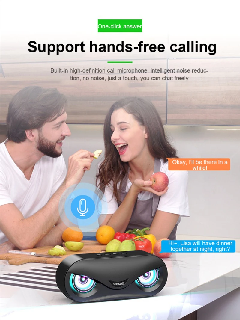 Беспроводная Bluetooth-колонка с функцией FM-радио и будильником | Электроника