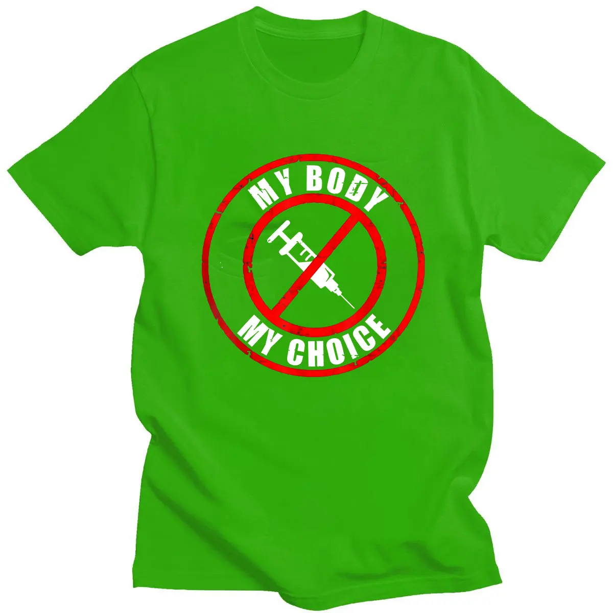 

Popular Style O-neck Couple Tees My Body My Choice Vaccine Anti Vax Oversized T-Shirts Comfortable Summer Unsiex Couple Tshirts