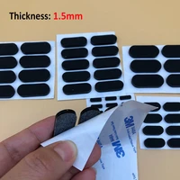10pcs thick 1 5mm anti slip self adhesive silicone rubber feet pad shockproof oval mat protectors for keyboard base cabinet